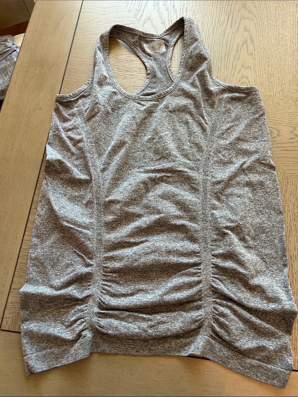 Athleta Racerback Ruched Tank Tops - Red & Gray L - Picture 8 of 11